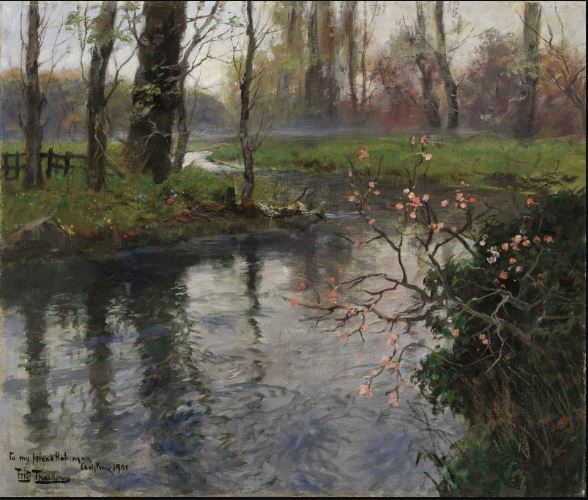 A Stream in Springtime by Frits Thaulow