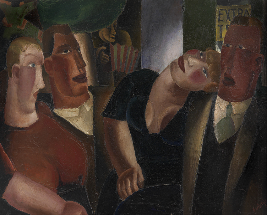 Lovers in the village by Frits Van den Berghe