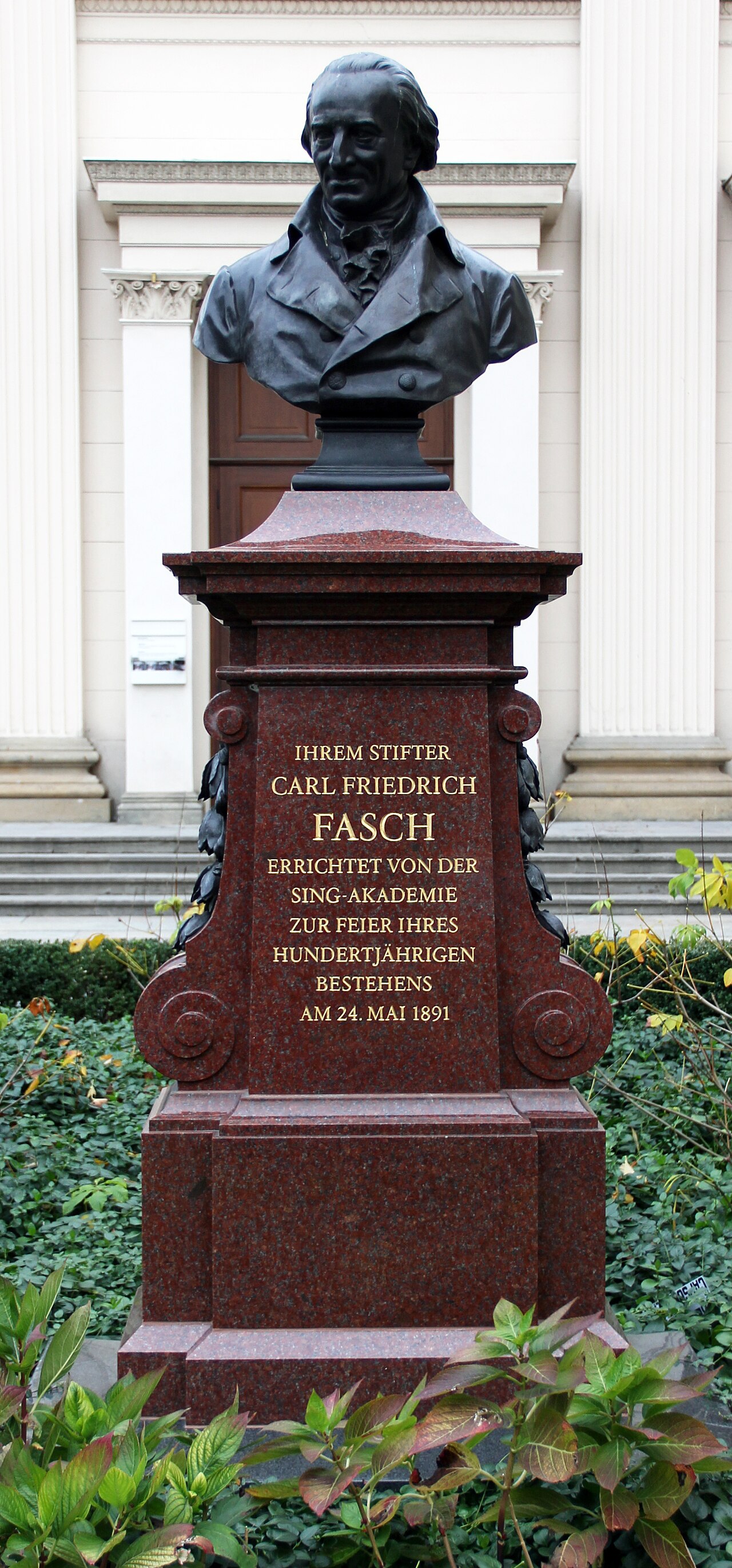 Bust Carl Friedrich Christian Fasch by Fritz Schaper