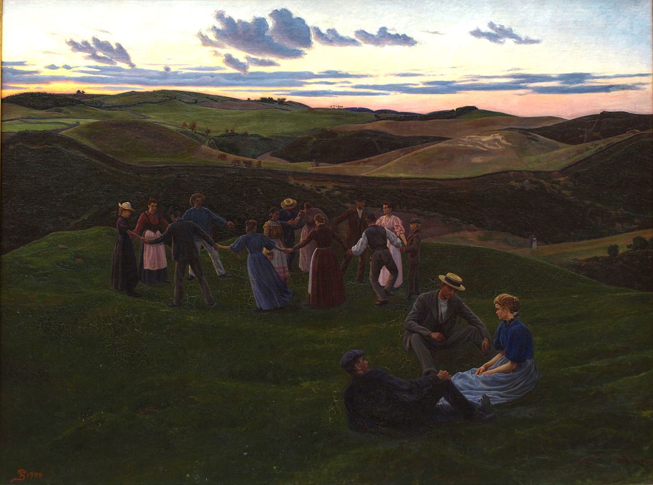 Evening Play in Svanninge Hills by Fritz Syberg