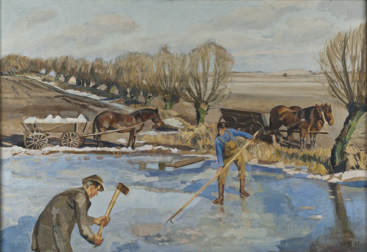 Farmhands fetching Ice by Fritz Syberg