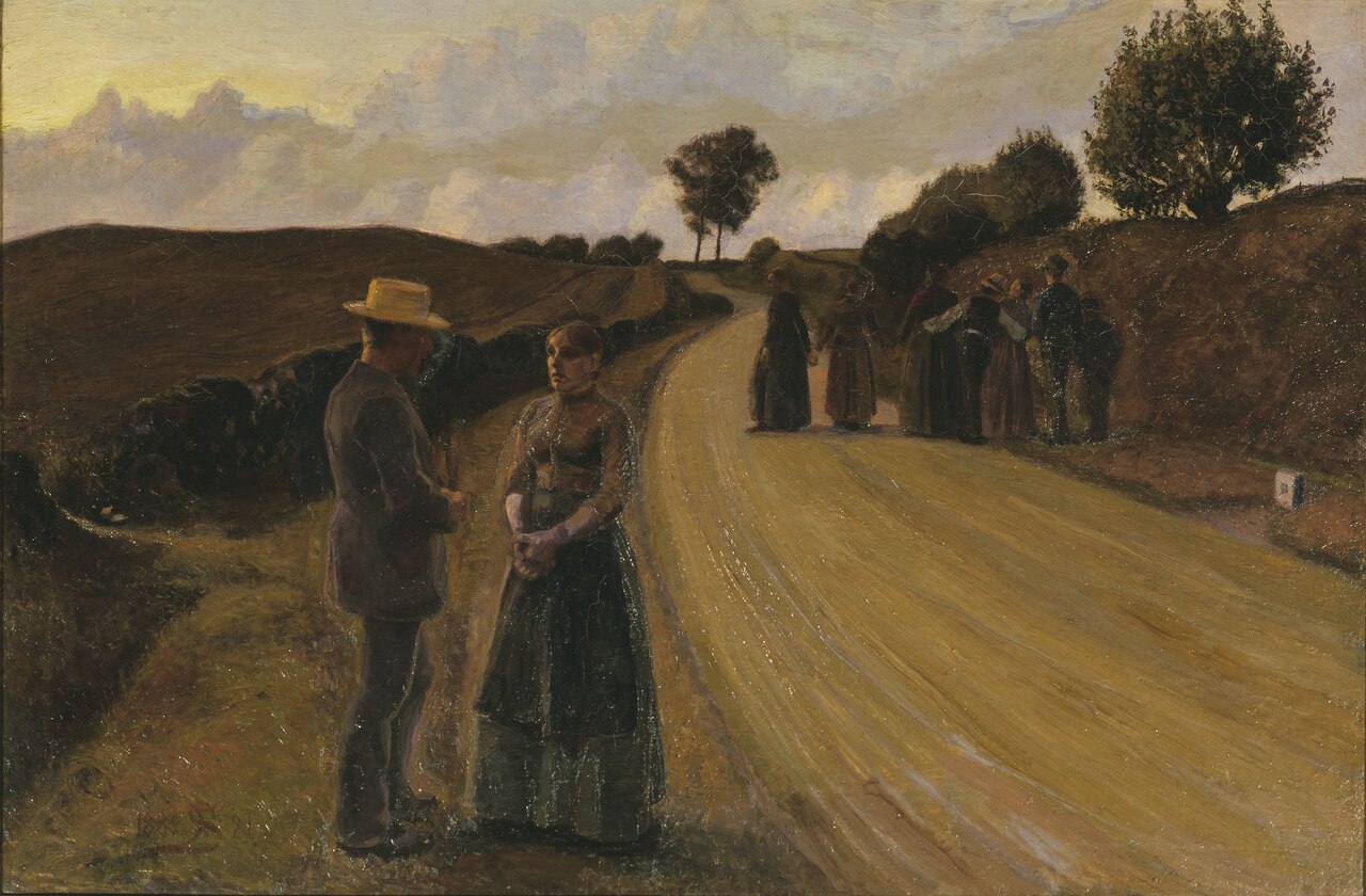 Meating an Evening on a Road by Fritz Syberg