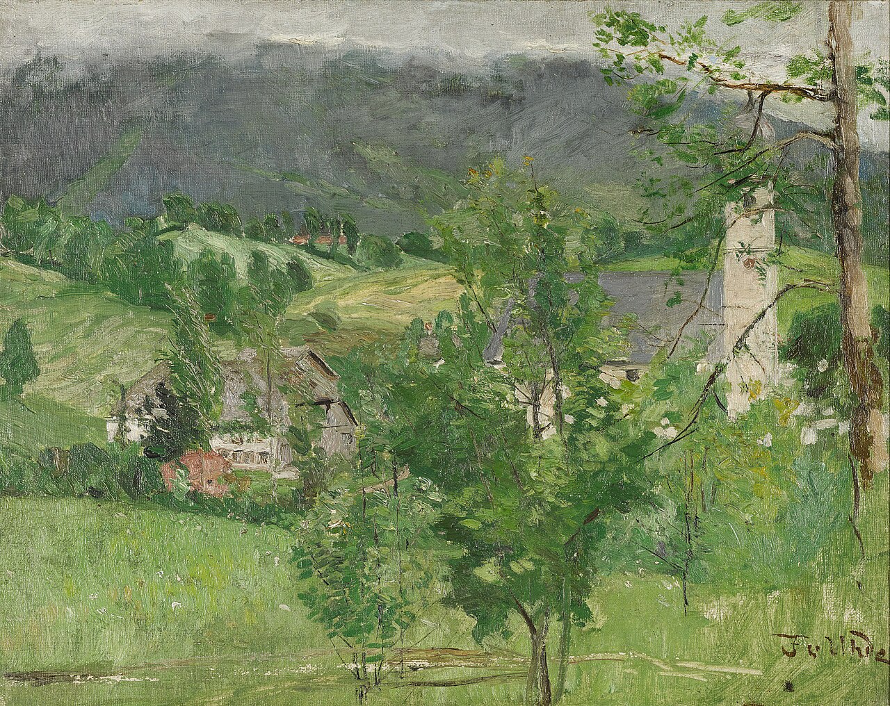 Rottach on Lake Tegernsee by Fritz von Uhde