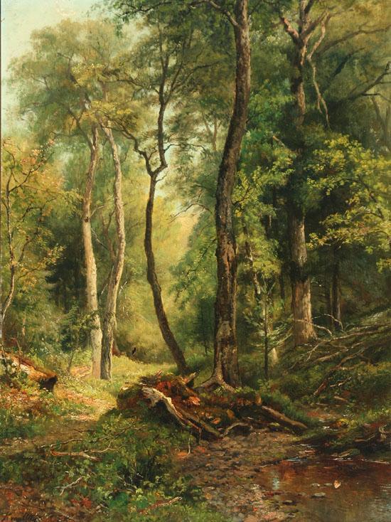 Wooded Landscape by Fritz von Uhde
