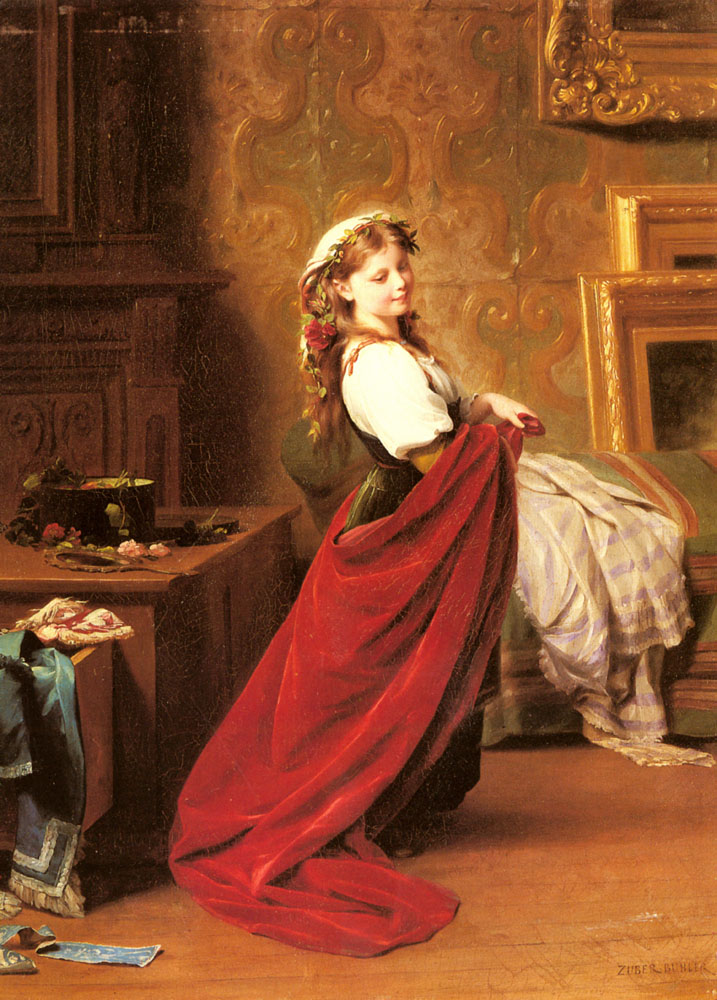 Dressing up. by Fritz Zuber-Buhler