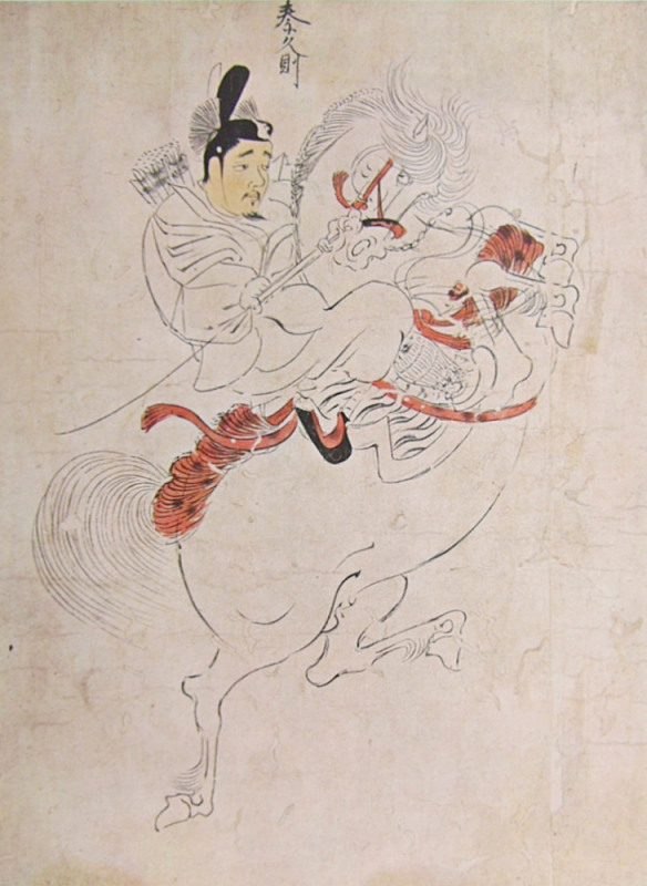 Zuijin Teiki Emaki by Fujiwara Nobuzane