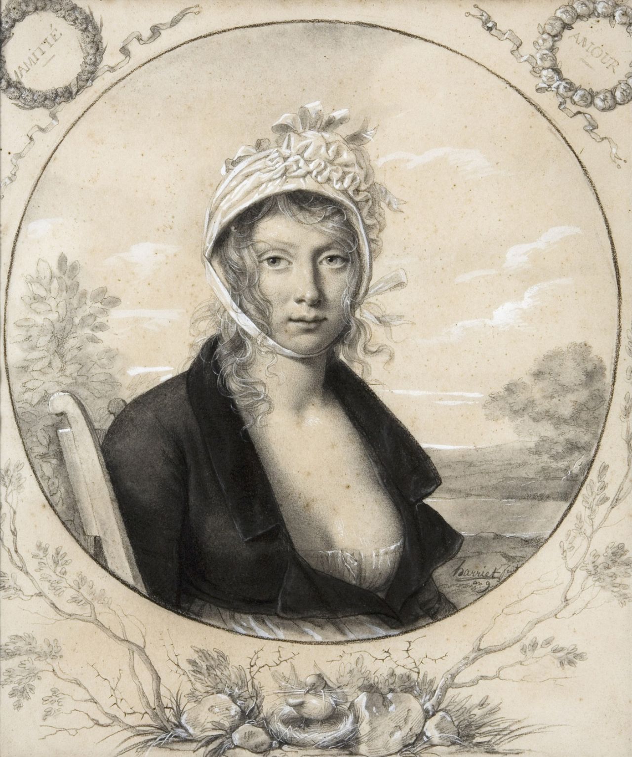 Portrait of the artist's wife by Fulchran-Jean Harriet