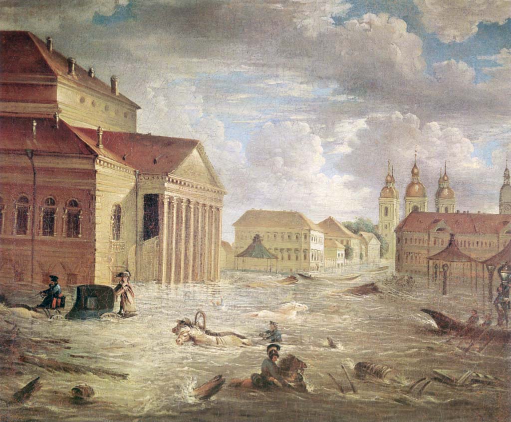 November 7, 1824 in the square at the Bolshoi Theatre by Fyodor Alekseyev