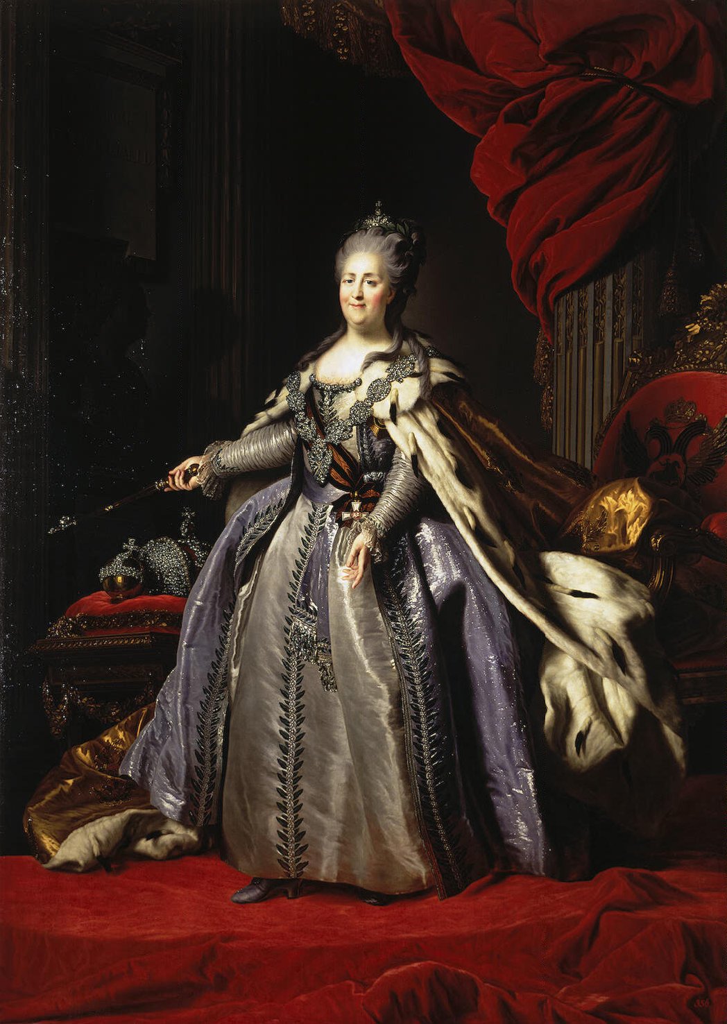 Portrait of Catherine II (copy) by Fyodor Rokotov
