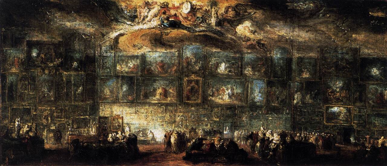 The Salon of 1779 by Gabriel de Saint-Aubin