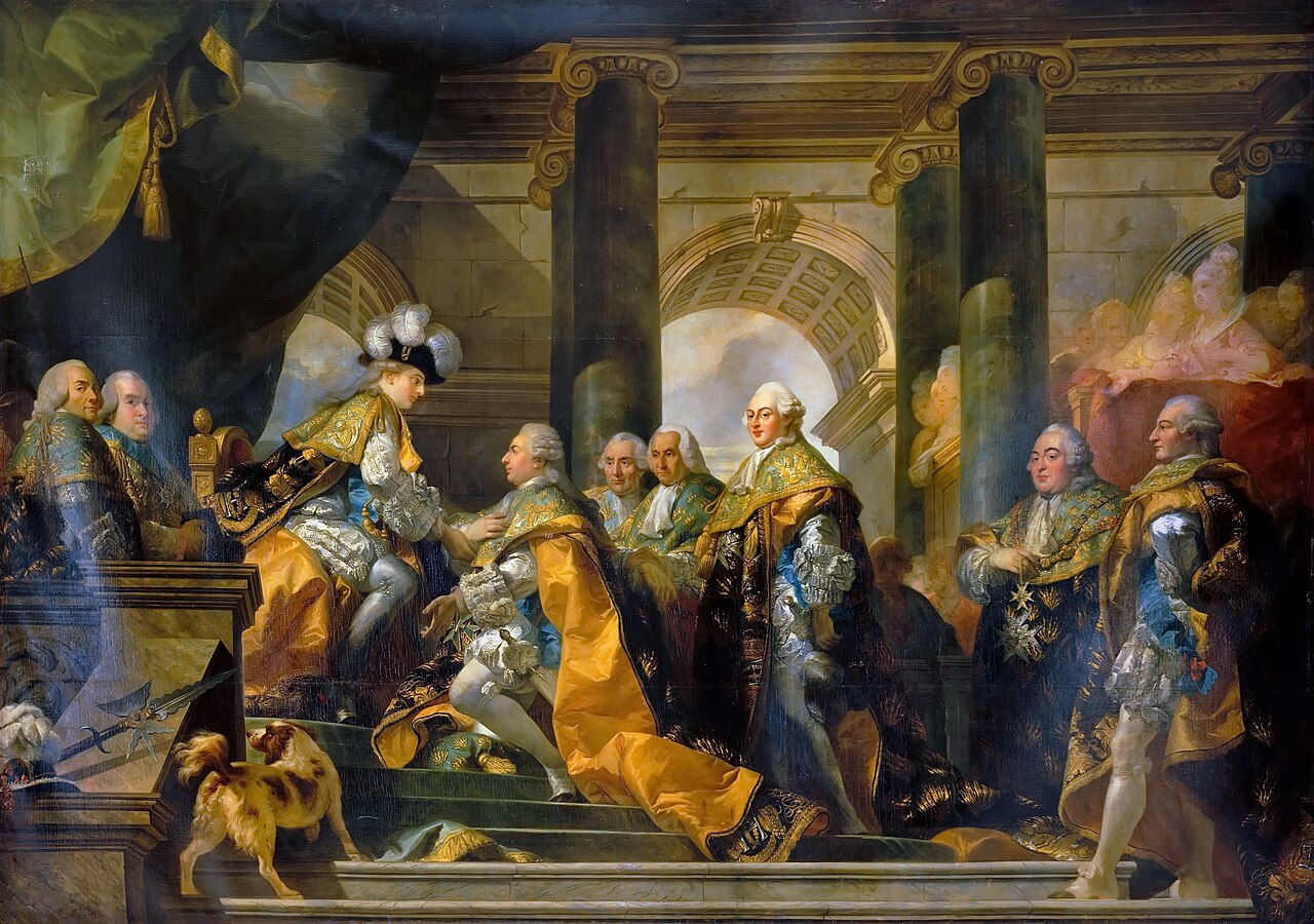 Louis XVI receives homage from the Knights of the Holy Spirit in Reims, June 13, 1775 by Gabriel François Doyen
