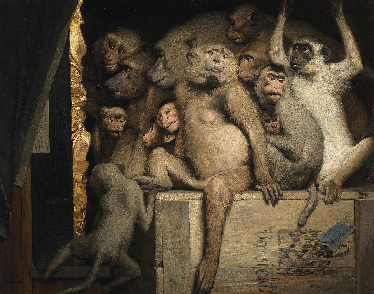 Monkeys as Judges of Art by Gabriel von Max
