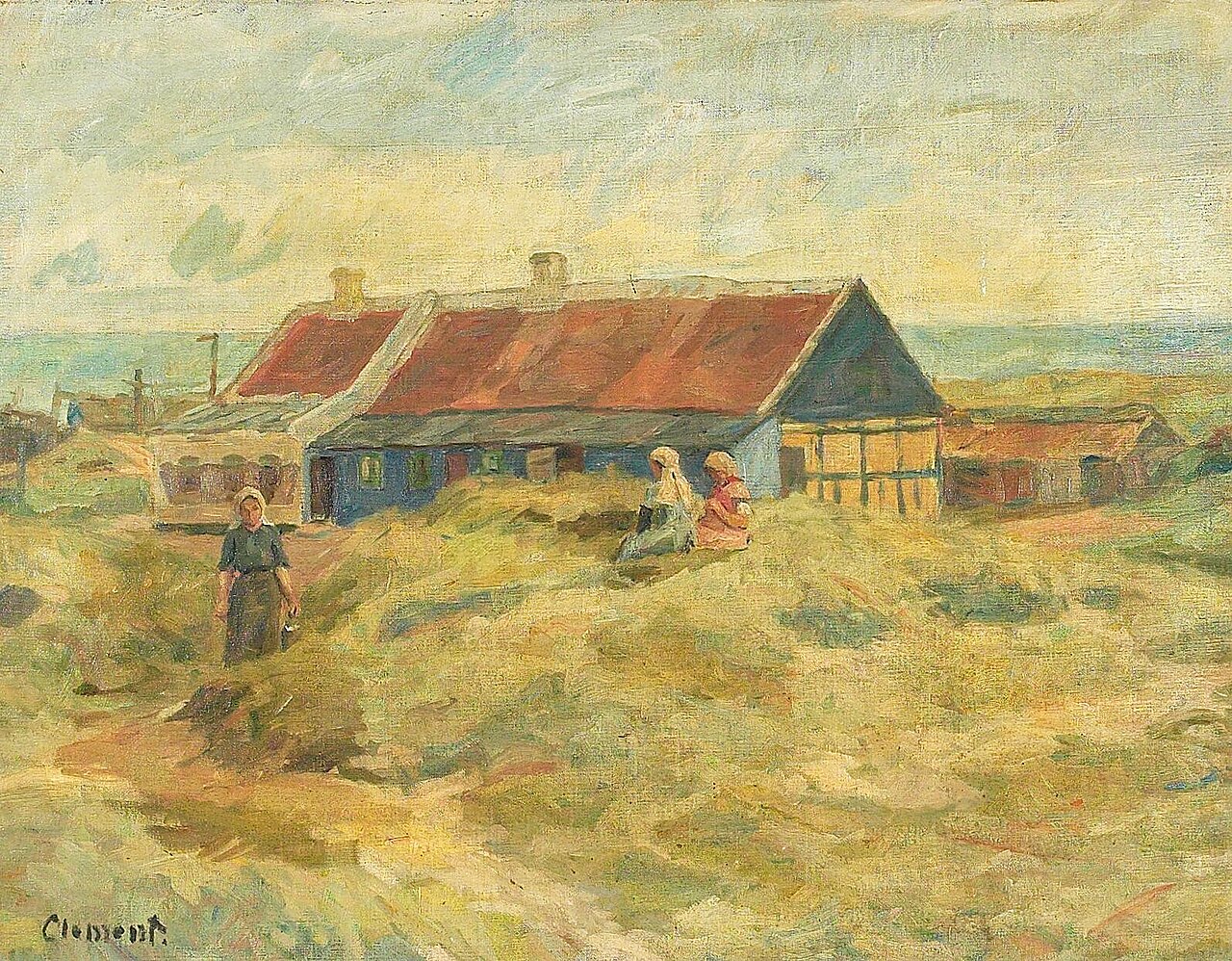 The Blue House in Skagen by Gad Frederik Clement