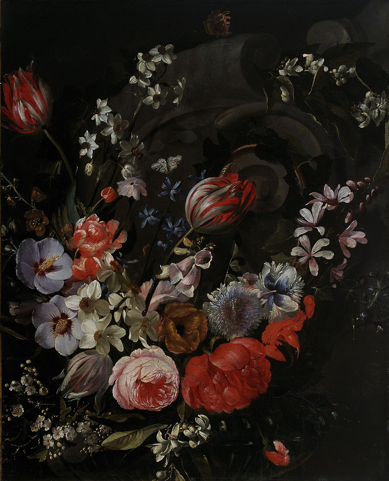 Flowerfestoon by Gaspar Peeter Verbruggen the Elder