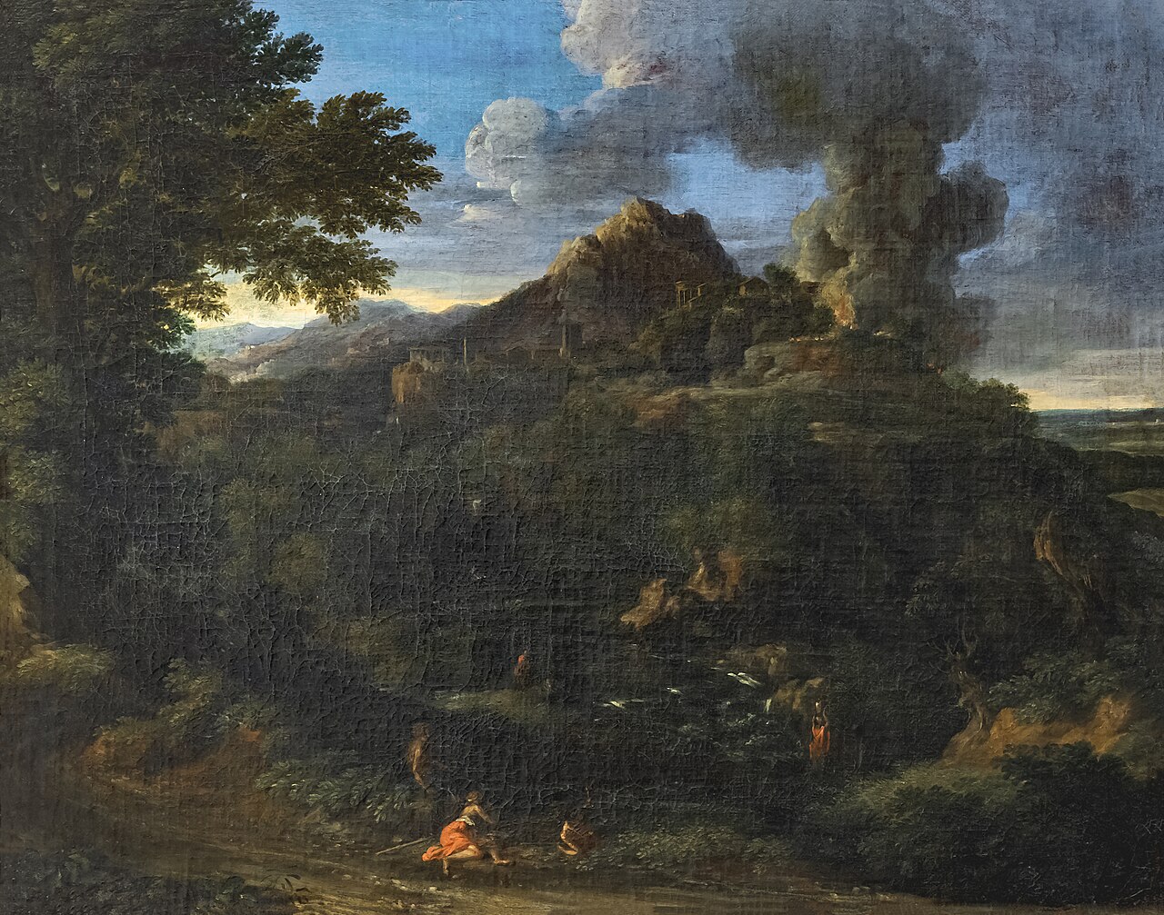 Musée Ingres-Bourdelle - Incendie de Tivoli - Gaspard Dughet by Gaspard Dughet