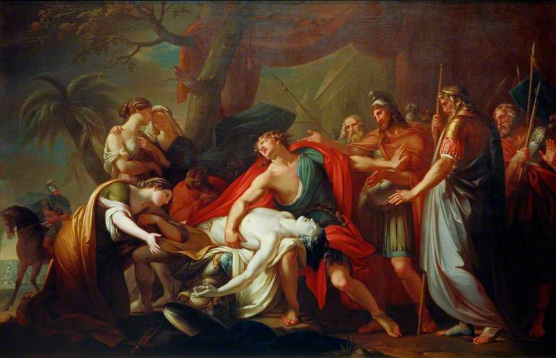 Achilles Lamenting the Death of Patroclus by Gavin Hamilton