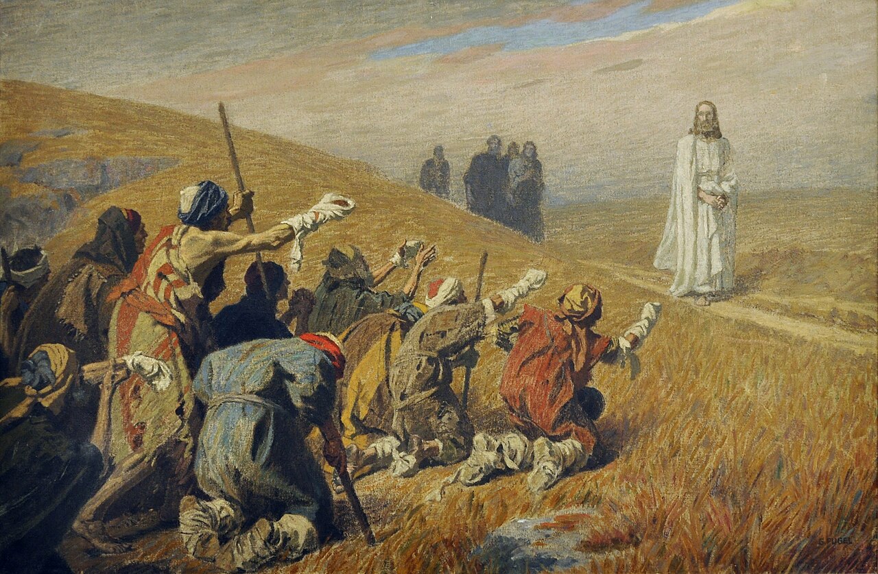 Ten Lepers Call Out to Jesus by Gebhard Fugel