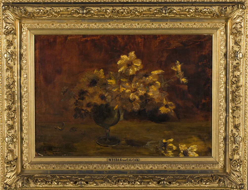 Still life with flowers by Geesje Mesdag-van Calcar