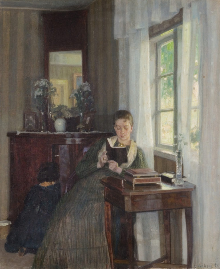Reading Lady by Georg Achen