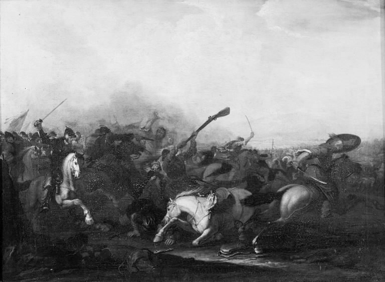 A Cavalry Encounter by Georg Philipp Rugendas the Elder