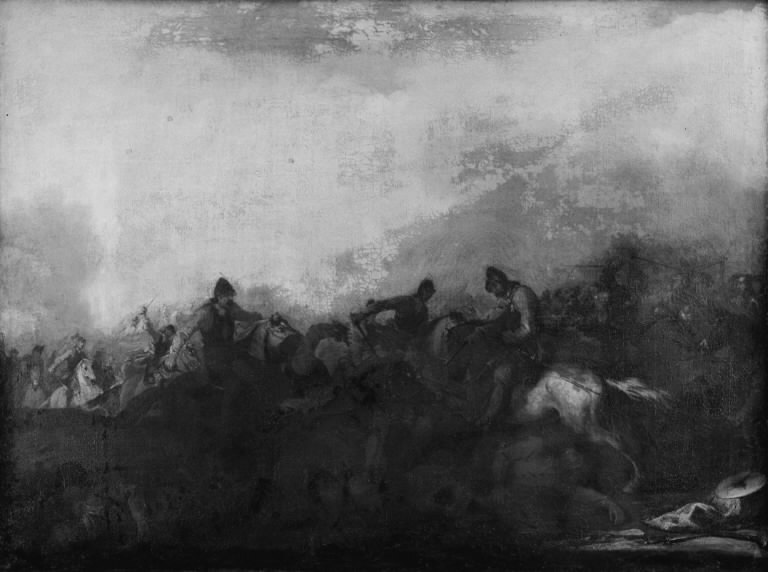 Cavalry Skirmish by Georg Philipp Rugendas the Elder
