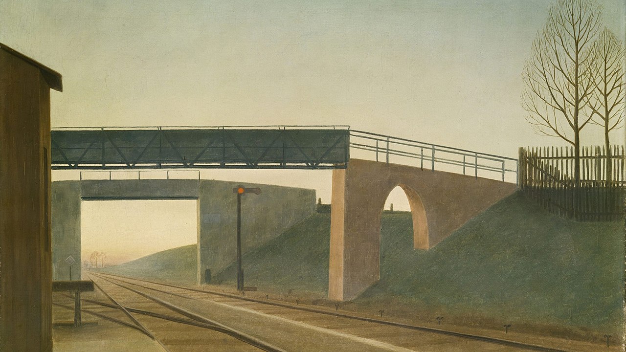 Railway Crossing by Georg Schrimpf