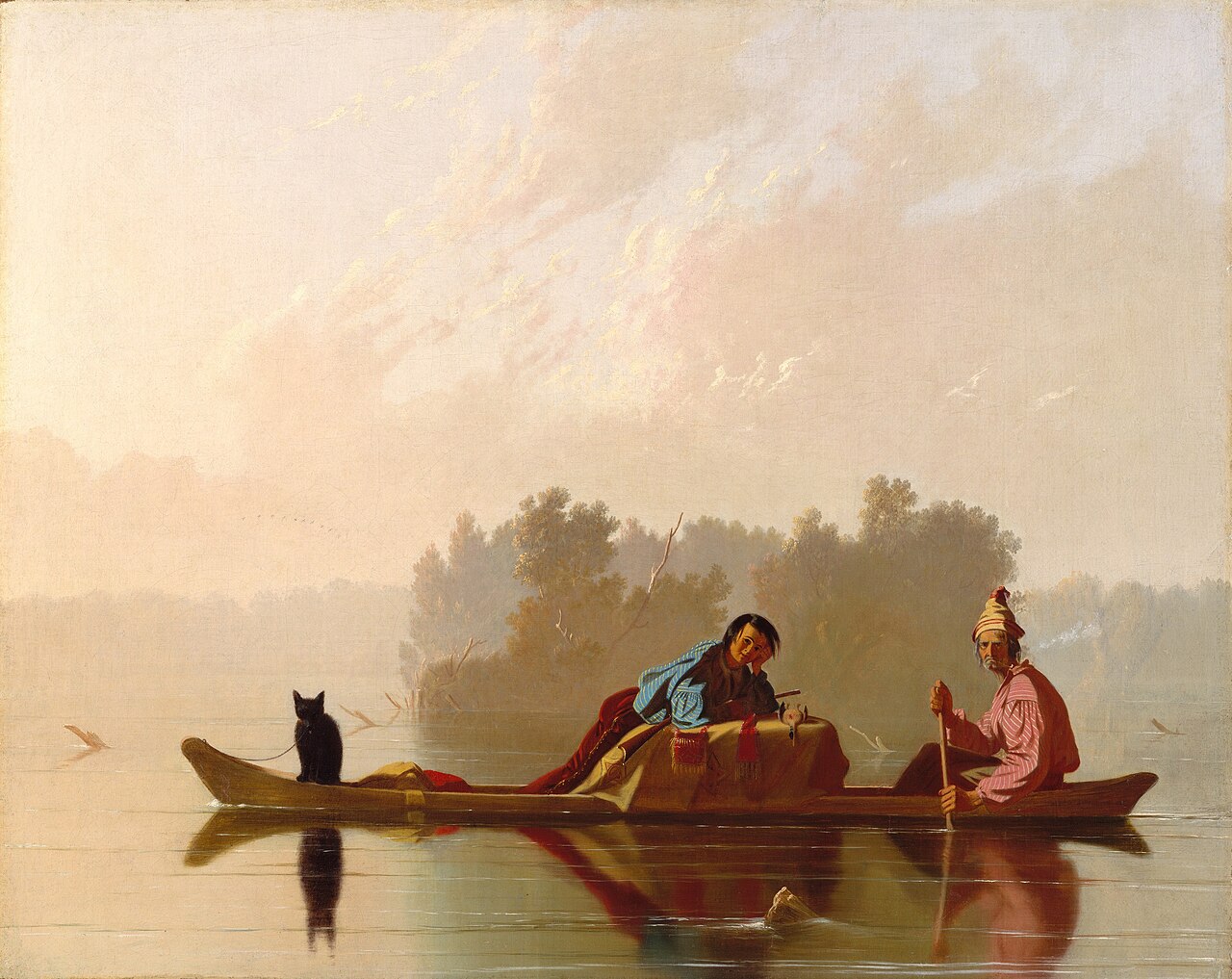 Fur Traders Descending the Missouri by George Caleb Bingham