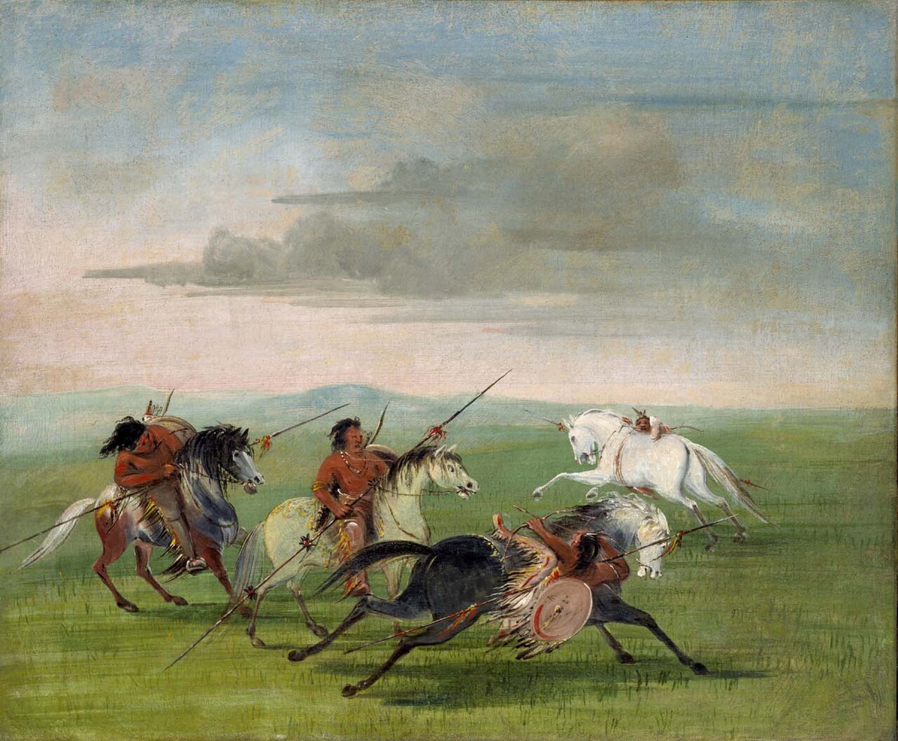 Comanche Feats of Horsemanship by George Catlin