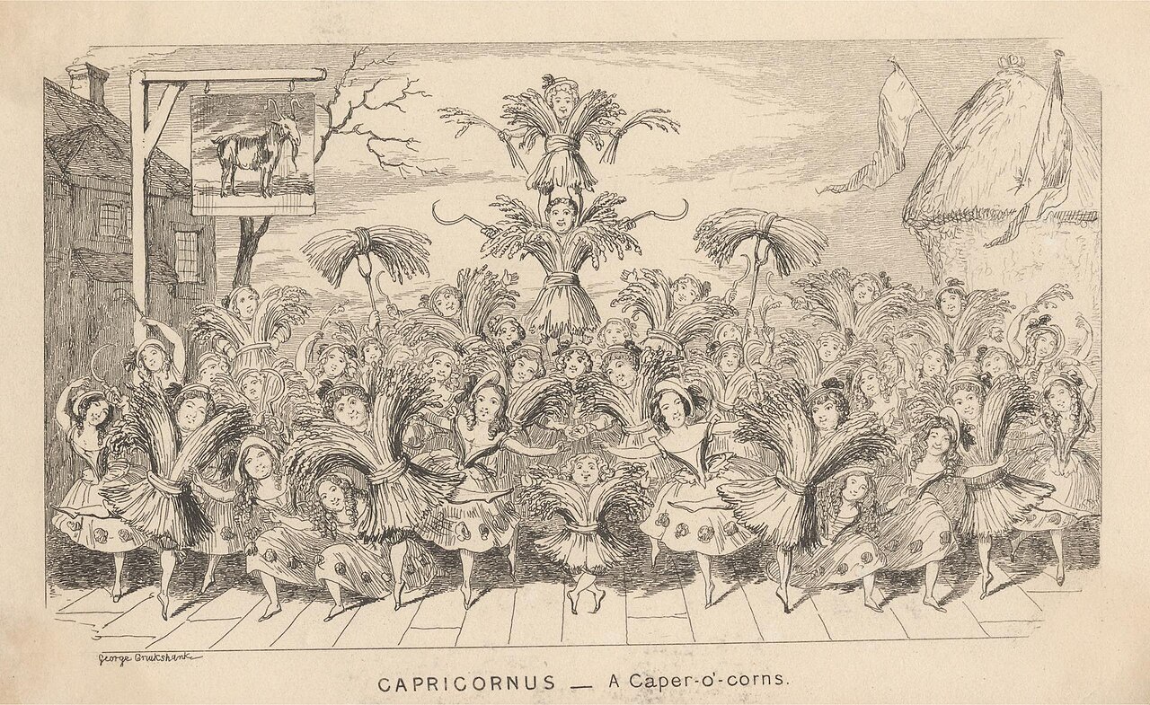 Capricornus - A Caper- o' - corns by George Cruikshank