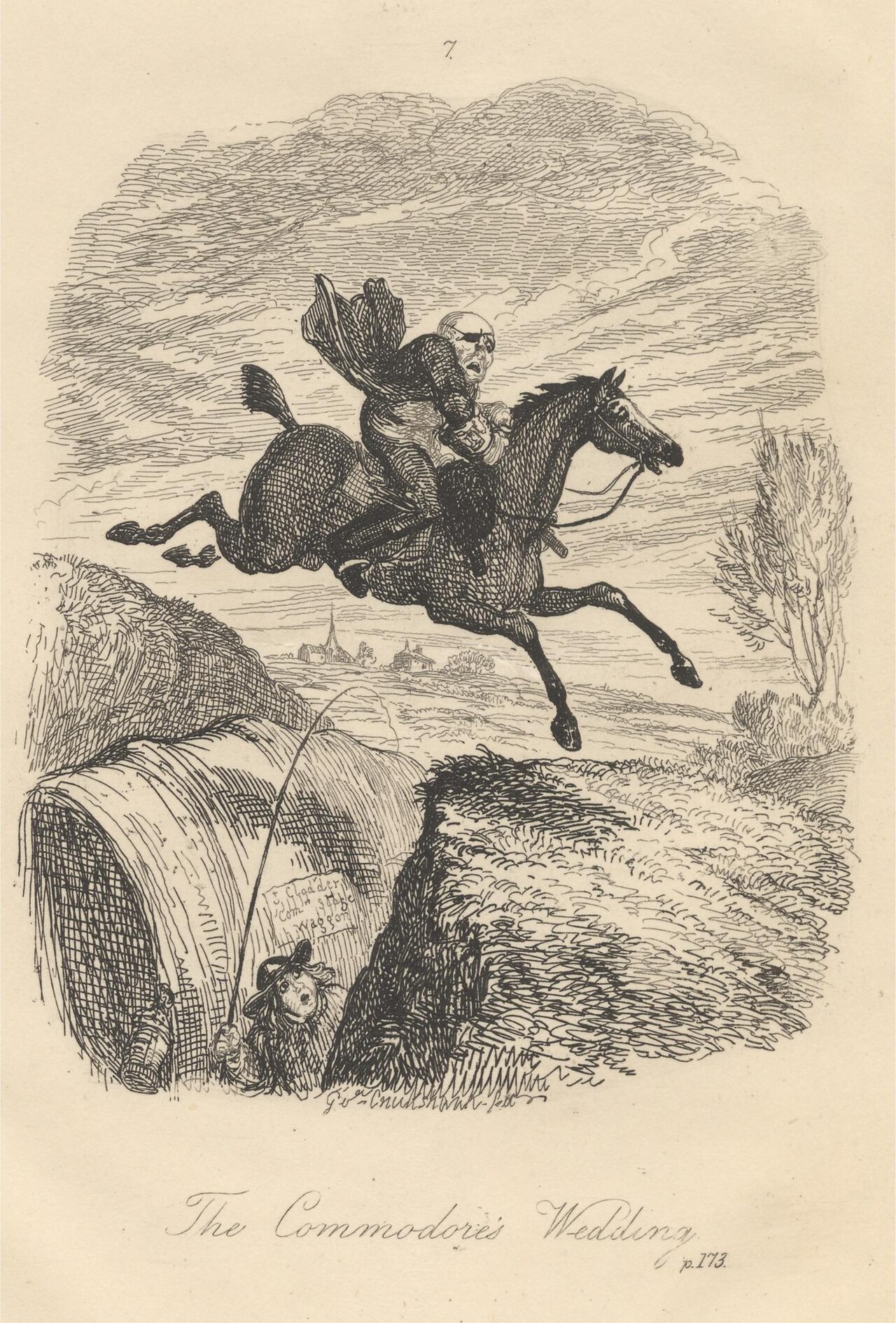 The Commodore's Wedding by George Cruikshank