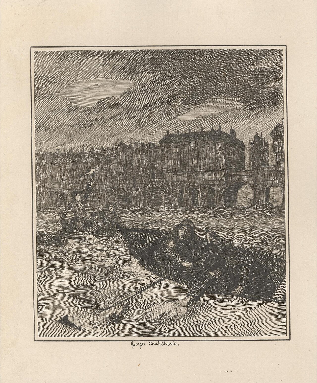 The Murder on the Thames by George Cruikshank