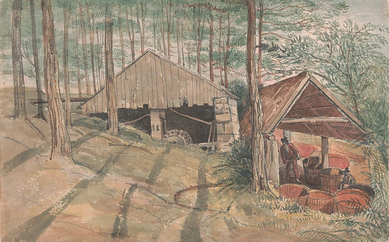 Mr. W. Praed's tin washing mill in Cornwall, Trevethow by George Cumberland