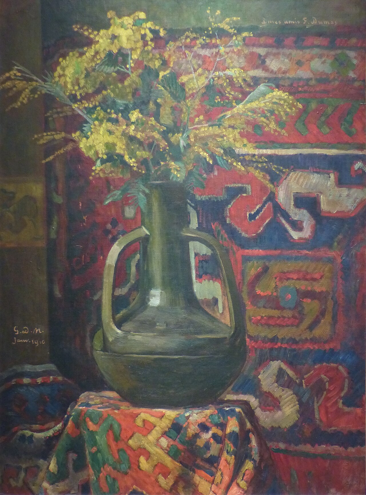 Still-life Bouquet of mimosa by George-Daniel de Monfreid
