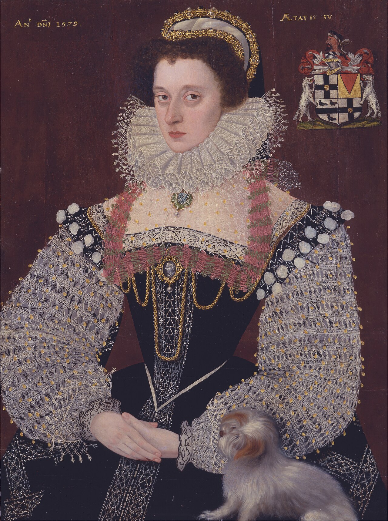 Portrait of Frances, Lady Brydges by George Gower