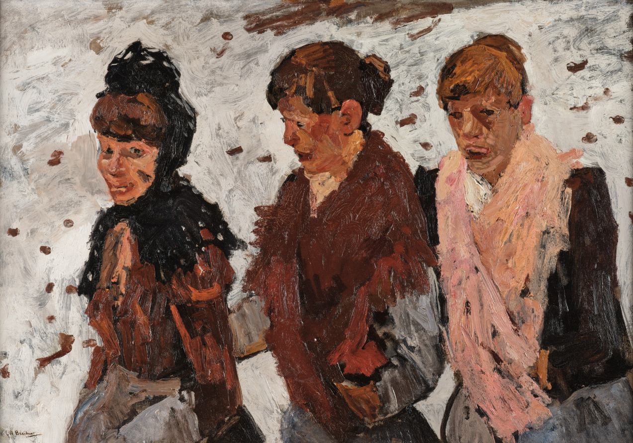 Three women in the snow by George Hendrik Breitner