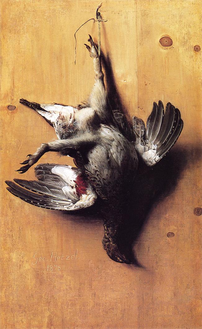 A Fowl Hanging on a Door by George Hetzel