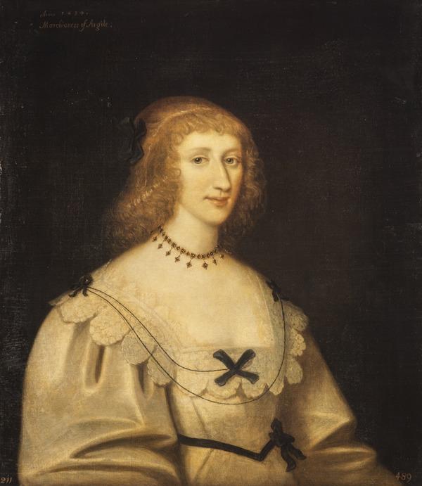 Lady Margaret Douglas, Marchioness of Argyll, 1610 - 1678. Wife of the 1st Marquess of Argyll by George Jamesone