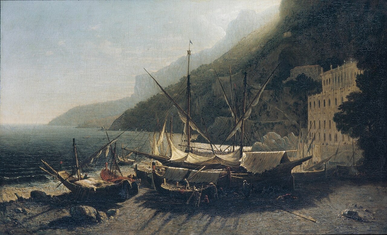 View at Amalfi, Bay of Salerno by George Loring Brown