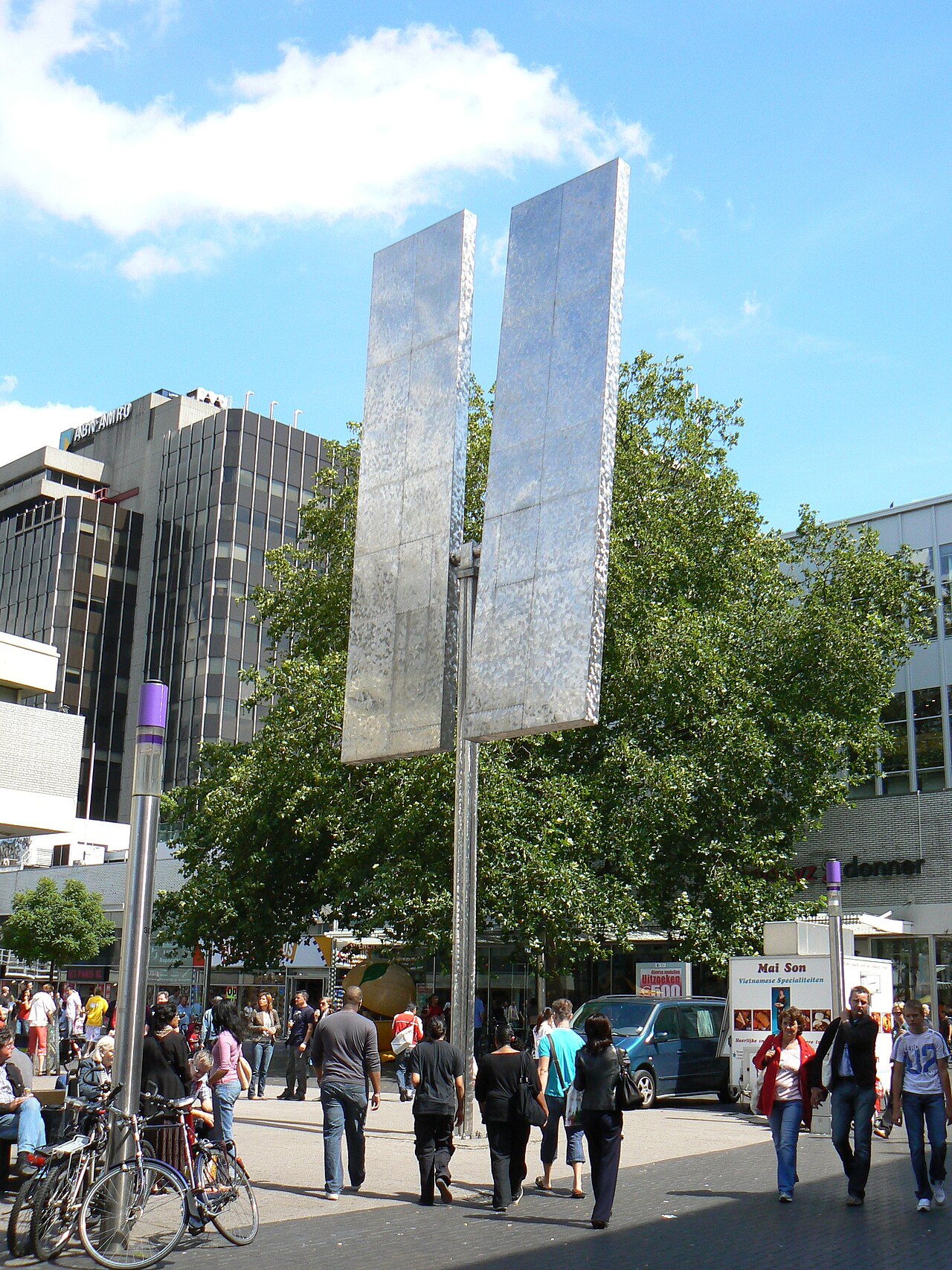 Two Turning Vertical Rectangles by George Rickey