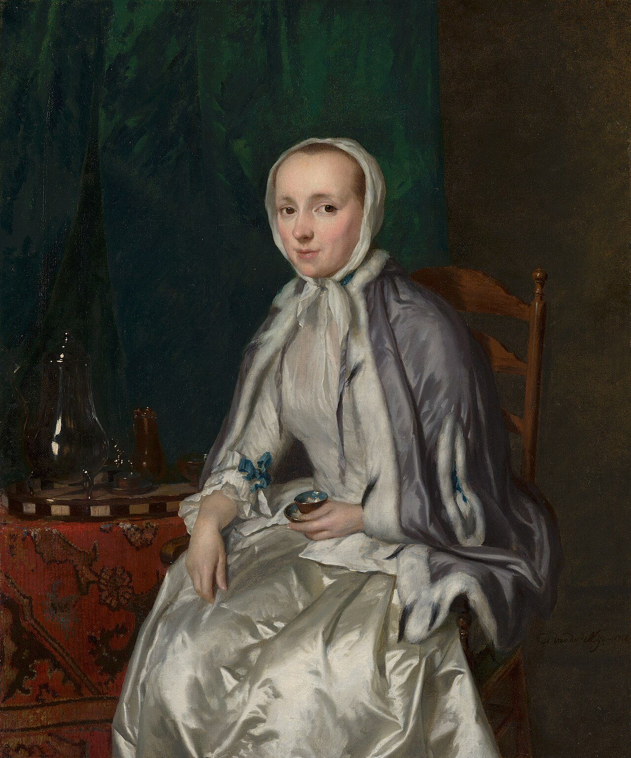 Portrait of Elisabeth Troost (1730-1790) by George van der Mijn