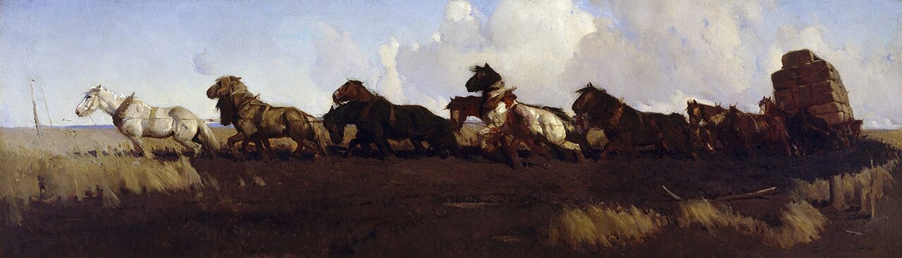 Across the black soil plains by George Washington Lambert