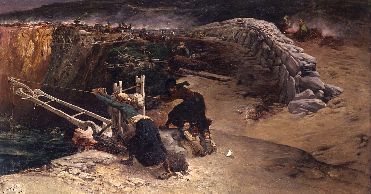 Kelp-burning at the Pointe du Raz by Georges Clairin