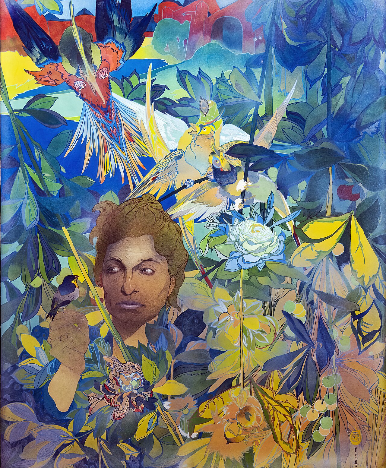 Woman with Birds or The Flower Woman by Georges de Feure