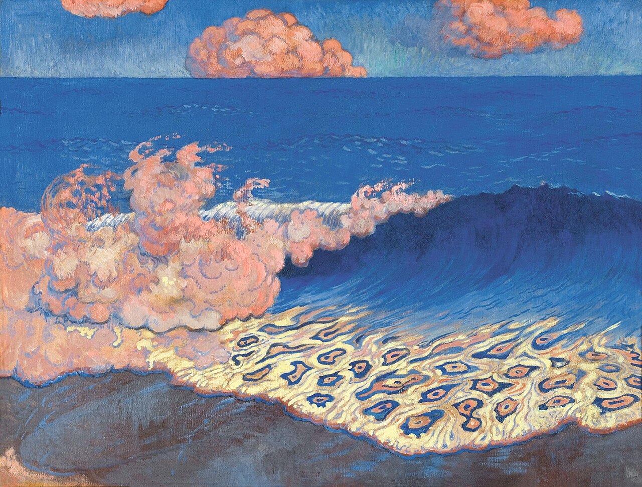Marine bleue, effet de vague by Georges Lacombe