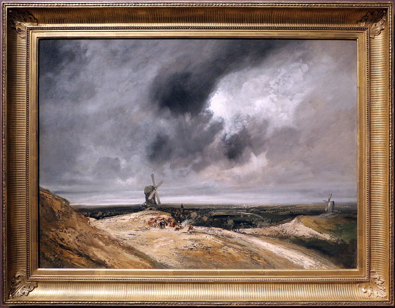 Landscape with a Mill with a View of Montmartre by Georges Michel