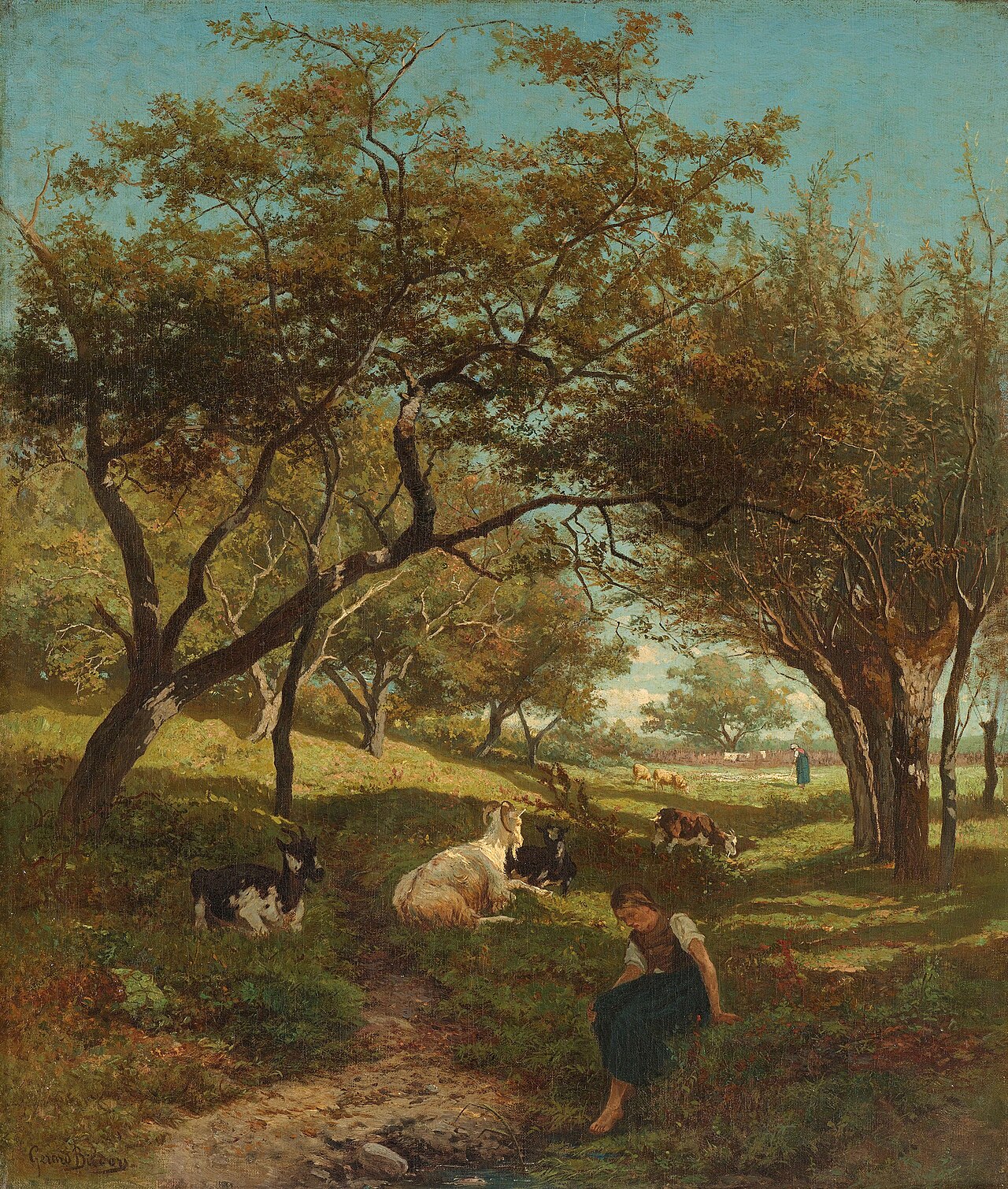 The Goatherdess by Gerard Bilders