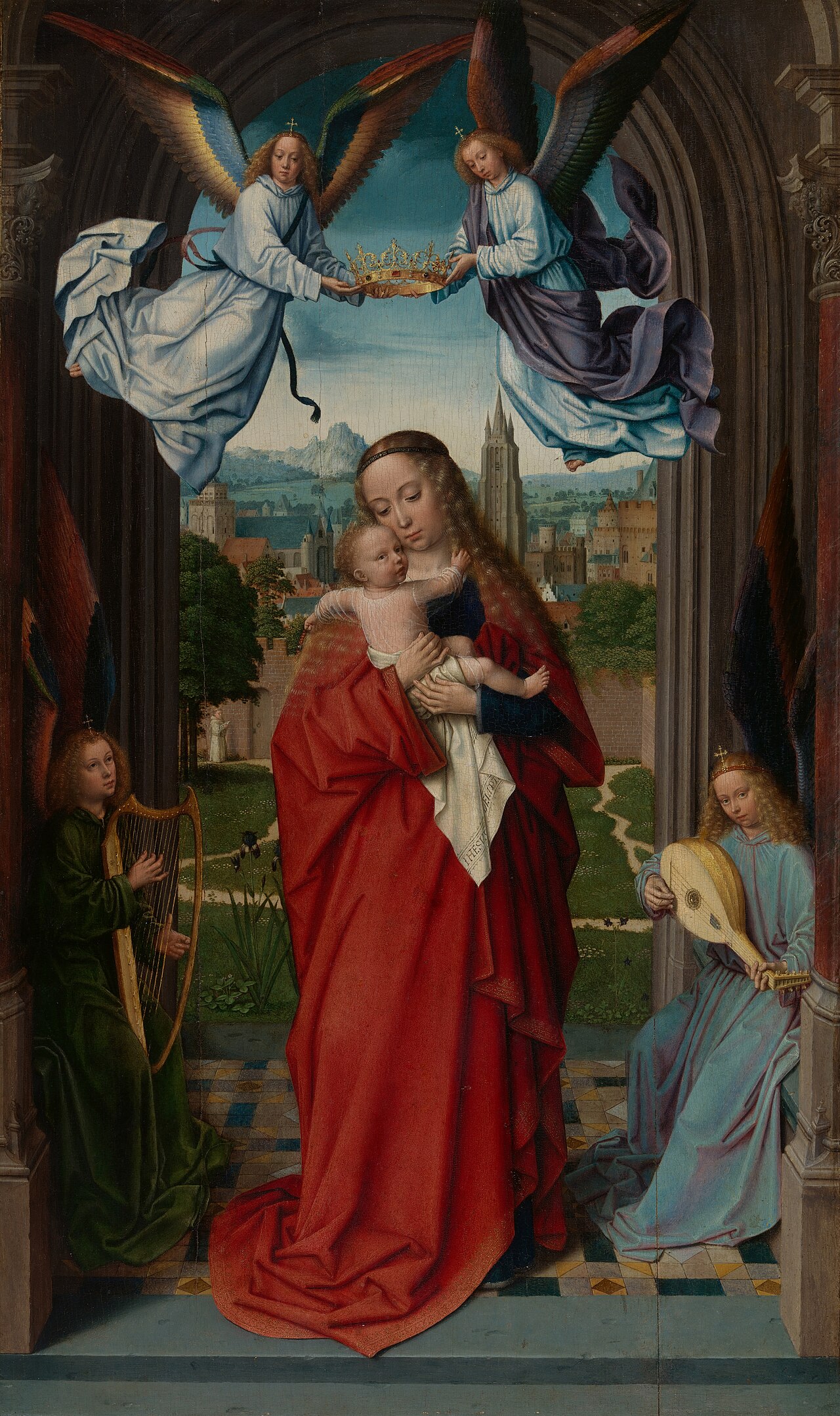 Virgin and Child with Four Angels by Gerard David