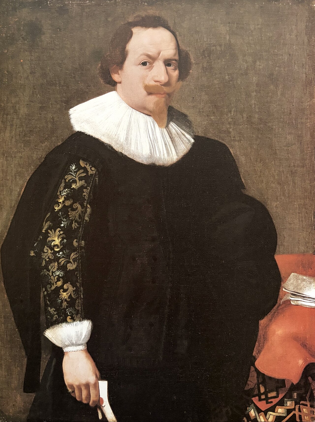 Portrait of a man with a scar by Gérard Douffet