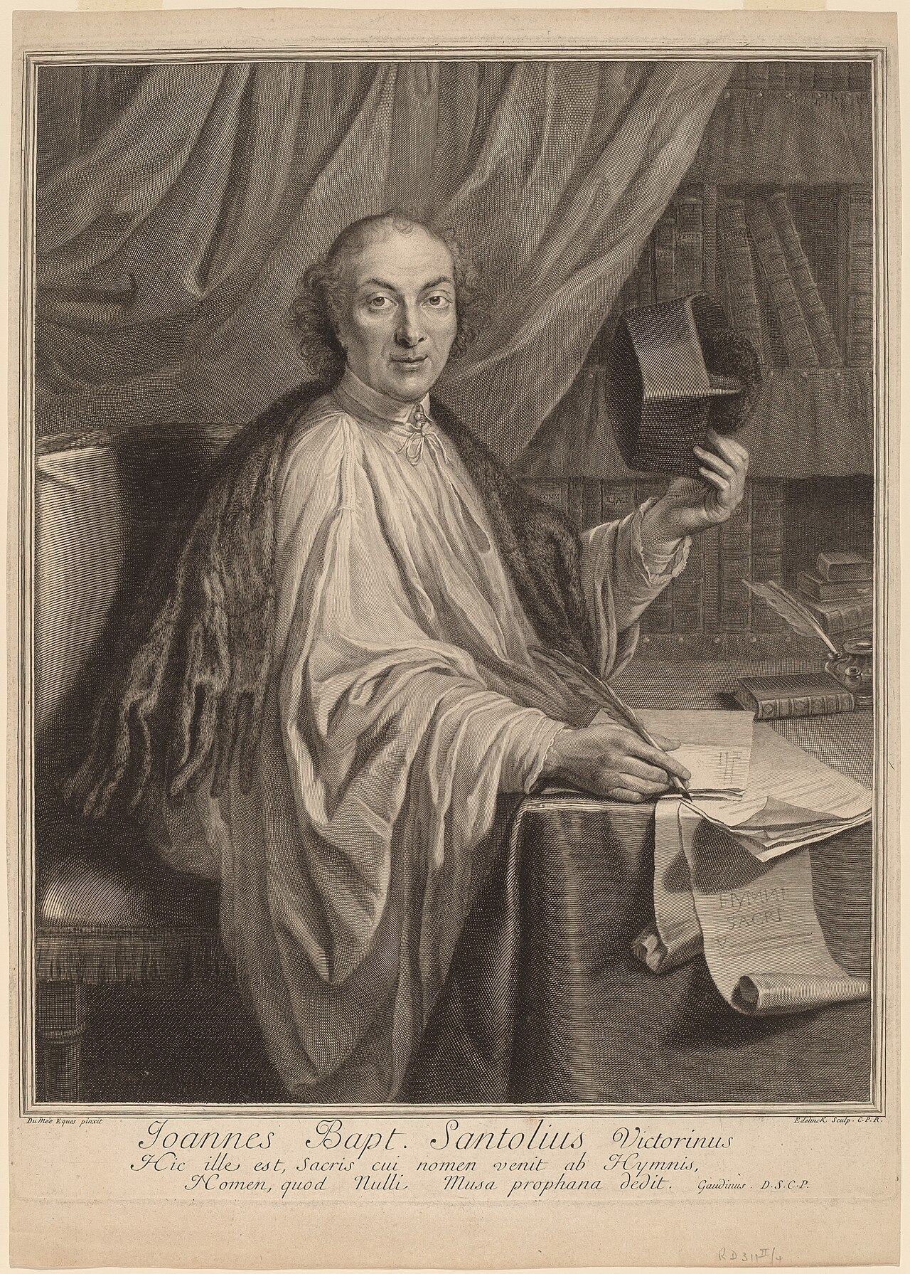 Jean-Baptiste Santeuil by Gérard Edelinck