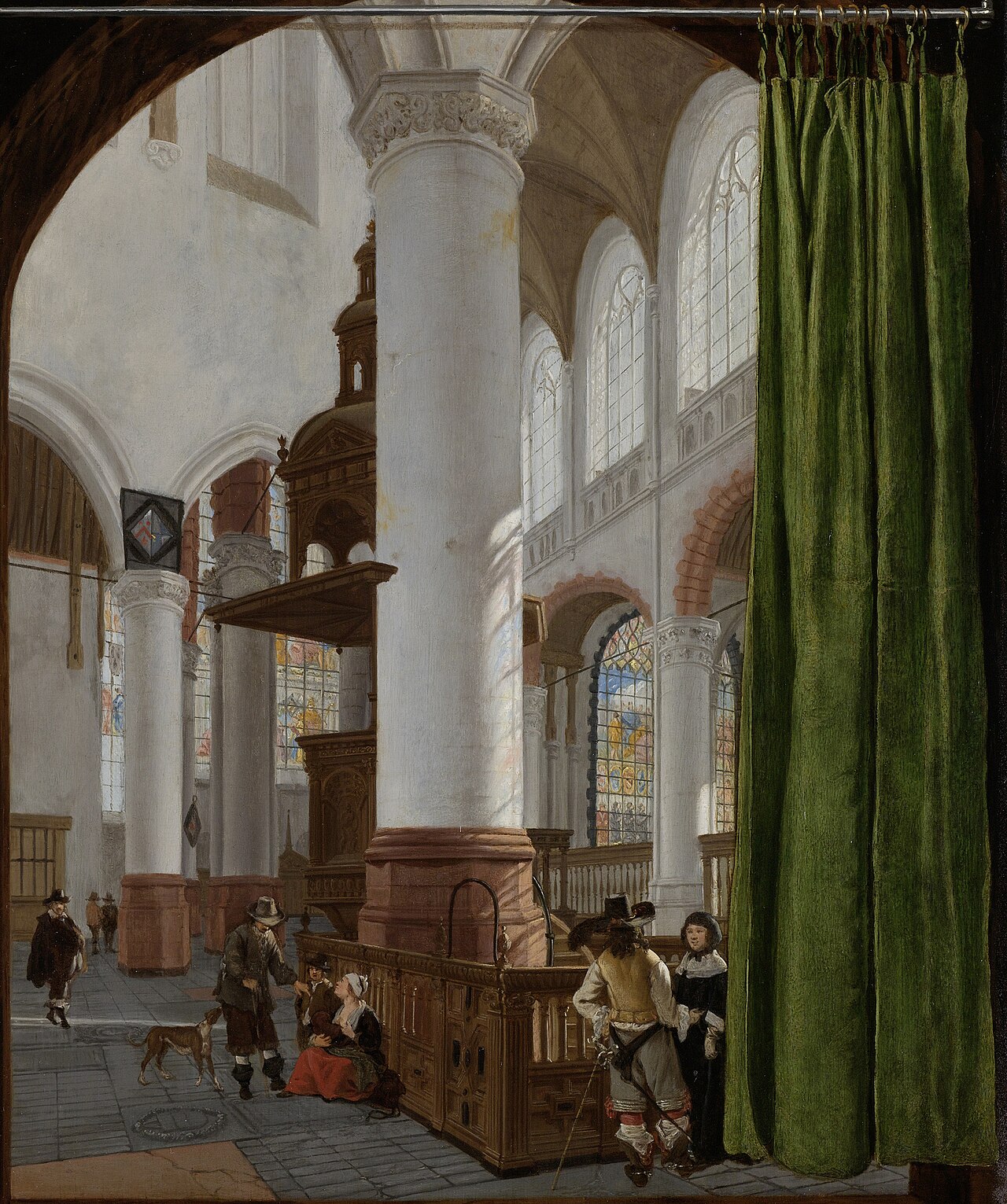 Interior of the Old Church in Delft by Gerard Houckgeest